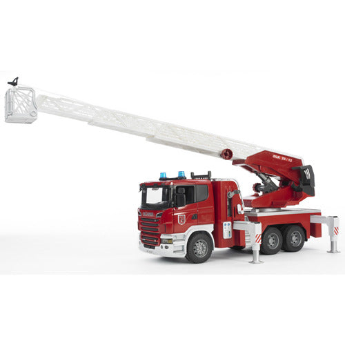 Bruder Scania R-Series Brandweerladderwagen met waterpomp