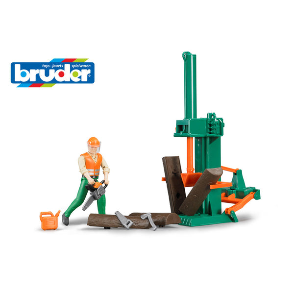 Bruder 62650 Boomkliever met Figuur en Boomstammen + Accessoires