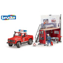 Bruder 62701 Brandweerstation met Jeep + Figuur + Licht en Geluid