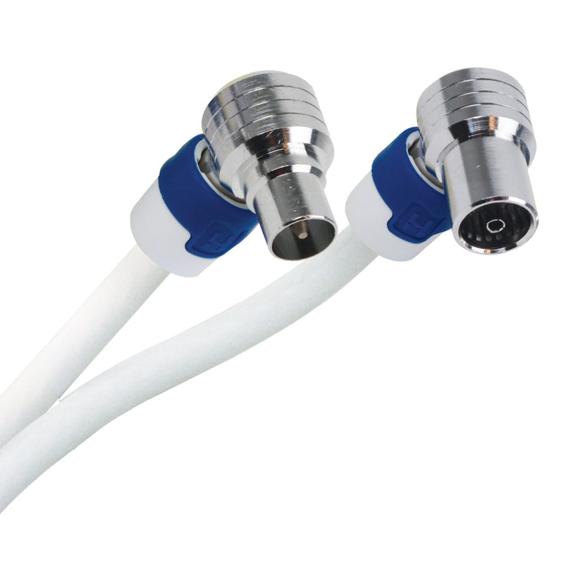 Hirschmann FEKAB 5/1.5 Coaxkabel Fekab Coax Male (iec) - Coax Female (iec) 1.50 M Wit / Blauw