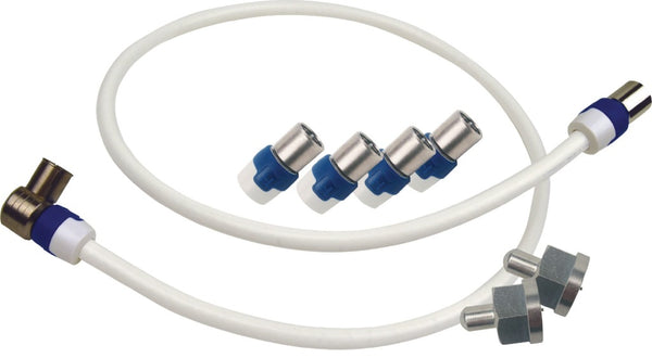 Hirschmann SET4114S Coaxkabel Coax Male (iec) - Coax Female (iec) Recht 0.5 M Wit