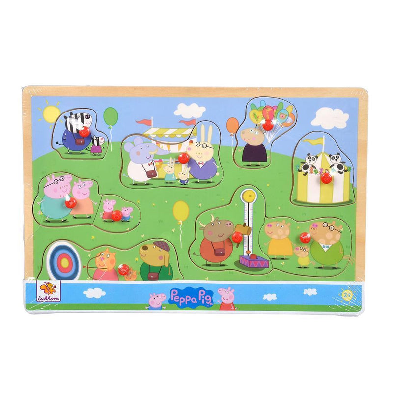 Peppa Pig Houten Knoppuzzel Assorti