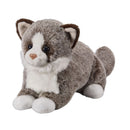 Pluche Knuffel Kat Liggend Donkerbruin 25 cm