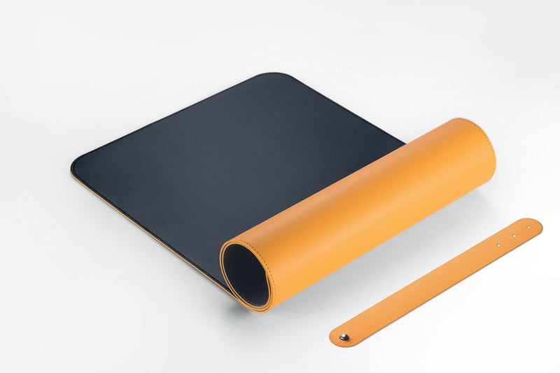 Sigel SI-SA601 Onderlegger Oprolbaar Geel-grijs, 800x300x2mm Imitatieleer, Dubbelzijdig