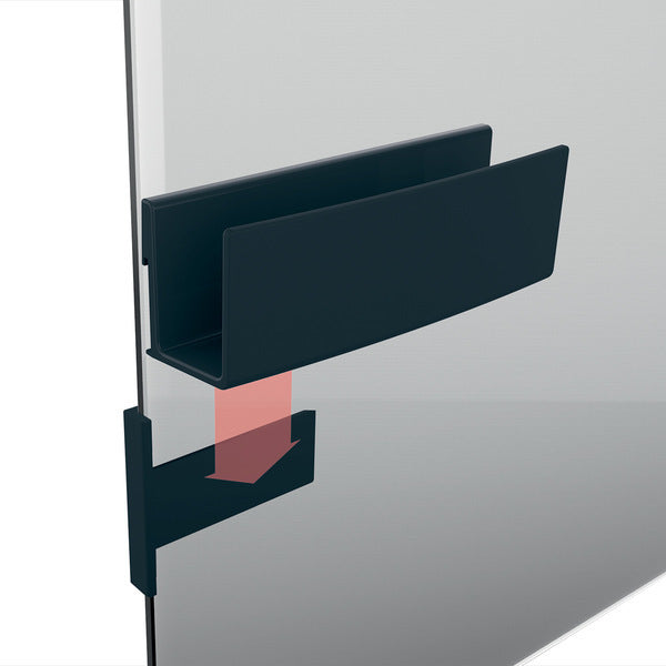 Sigel SI-GL803 Opbergbak Voor Glasborden Van 3 Tot 5mm Antraciet 160x54x43mm Bevestig