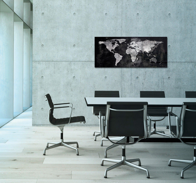 Sigel SI-GL410 Glasmagneetbord Artverum LED 1300x550x15 Wereldkaart