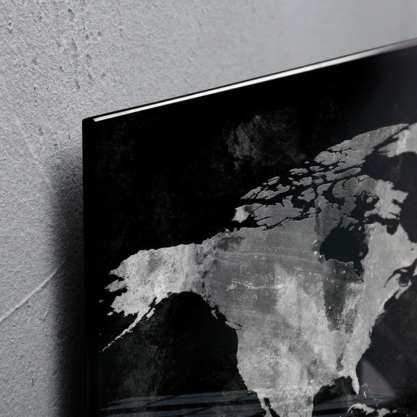 Sigel SI-GL410 Glasmagneetbord Artverum LED 1300x550x15 Wereldkaart