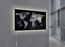 Sigel SI-GL409 Glasmagneetbord Artverum LED 910x460x15 Wereldkaart