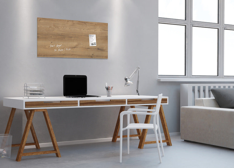 Sigel SI-GL408 Glasmagneetbord Artverum LED 910x460x15 Natural Wood
