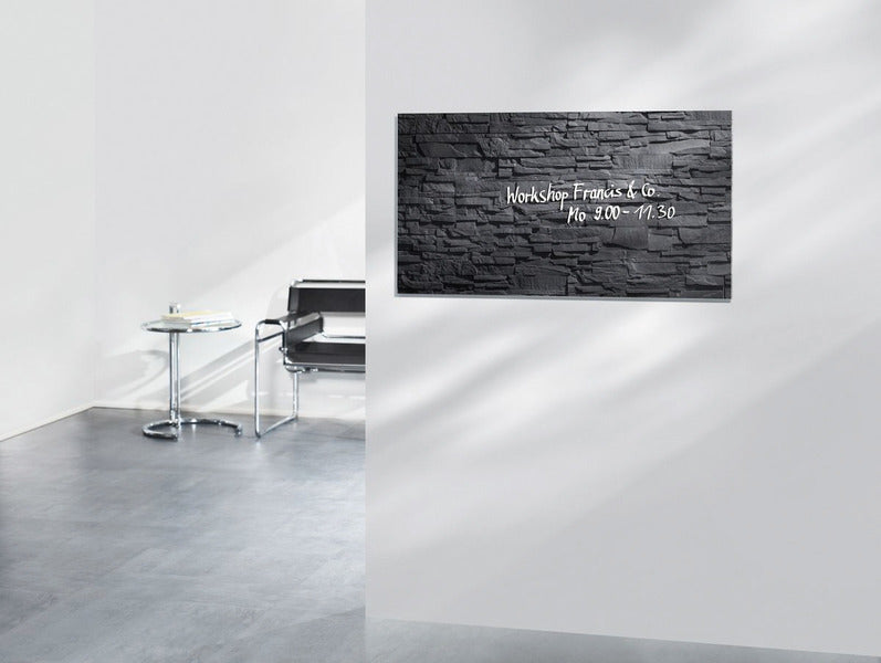 Sigel SI-GL407 Glasmagneetbord Artverum LED 910x460x15 Leisteen