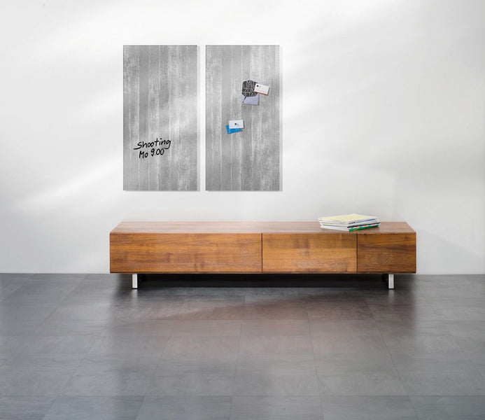 Sigel SI-GL406 Glasmagneetbord Artverum LED 910x460x15 Betondesign