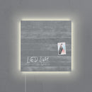 Sigel SI-GL403 Glasmagneetbord Artverum LED Light 480x480x15 Betondesign