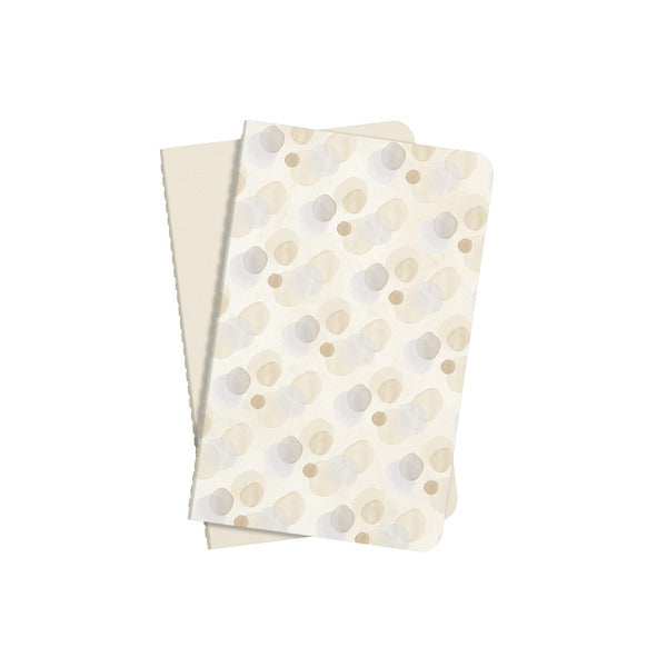 Sigel SI-JN708 Notitieboek Jolie Set Van 2 Stuks, A6 Softcovercover Gelinieerd Beige