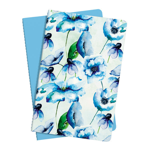 Sigel SI-JN705 Notitieboek Jolie Set Van 2 Stuks, A5 Softcovercover Gelinieerd Blauw
