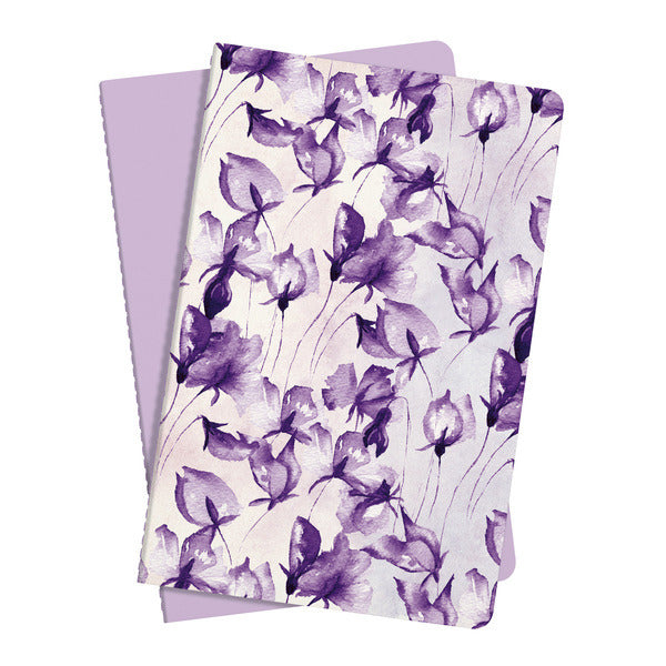 Sigel SI-JN703 Notitieboek Jolie Set Van 2 Stuks, A5 Softcovercover Gelinieerd Paars