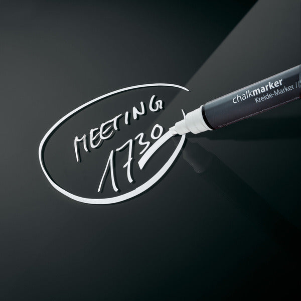 Sigel SI-GL184 Krijtmarker 1-5mm Wit Afwasbaar, Fluoriscerend Set A 2 Stuks Wit
