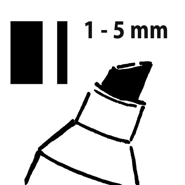 Sigel SI-GL184 Krijtmarker 1-5mm Wit Afwasbaar, Fluoriscerend Set A 2 Stuks Wit