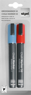 Sigel SI-GL183 Krijtmarker Beitelpunt 1-5mm Blauw