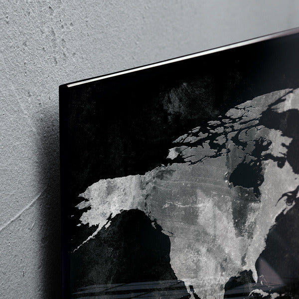 Sigel SI-GL246 Glasmagneetbord Artverum 1300x550x12mm Wereldkaart