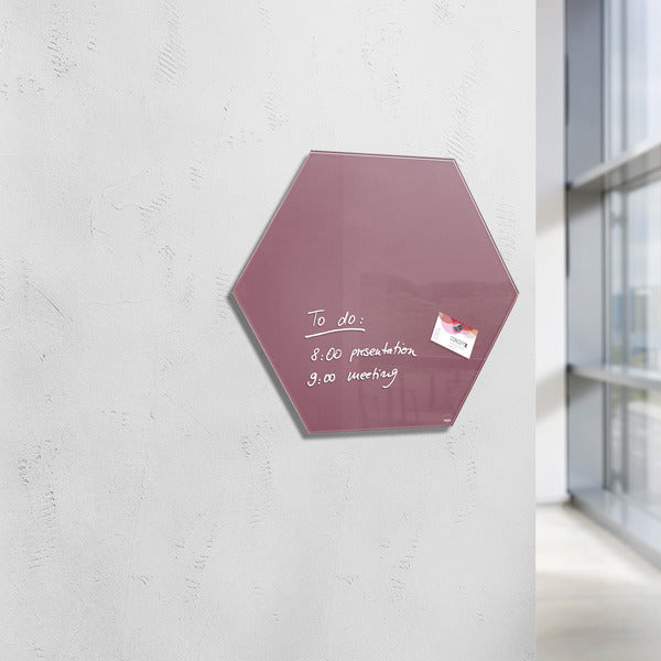 Sigel SI-GL282 Glasmagneetbord Artverum 400x460x15mm Zeskantig Rood