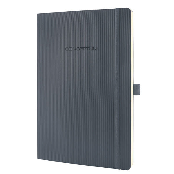 Sigel SI-CO318 Notitieboek Conceptum Pure Softcover A4 Donkergrijs Geruit