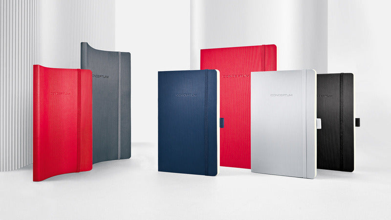 Sigel SI-CO312 Notitieboek Conceptum Pure Softcover A4 Lichtgrijs Geruit
