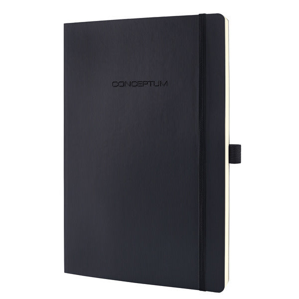 Sigel SI-CO311 Notitieboek Conceptum Pure Softcover A4 Zwart Gelinieerd
