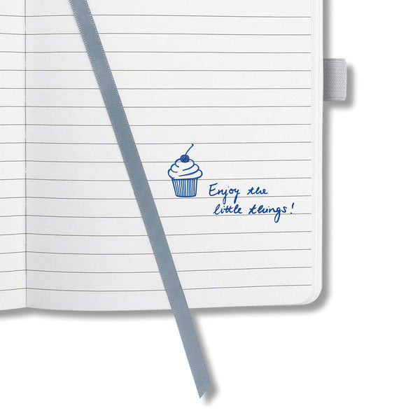 Sigel SI-JN301 Notitieboek Jolie Beauty A5 Hardcover Gelinieerd Blauw