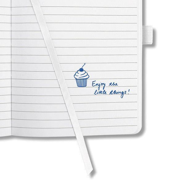 Sigel SI-JN108 Notitieboek Jolie Flair A6 Hardcover Gelinieerd Sneeuwwit