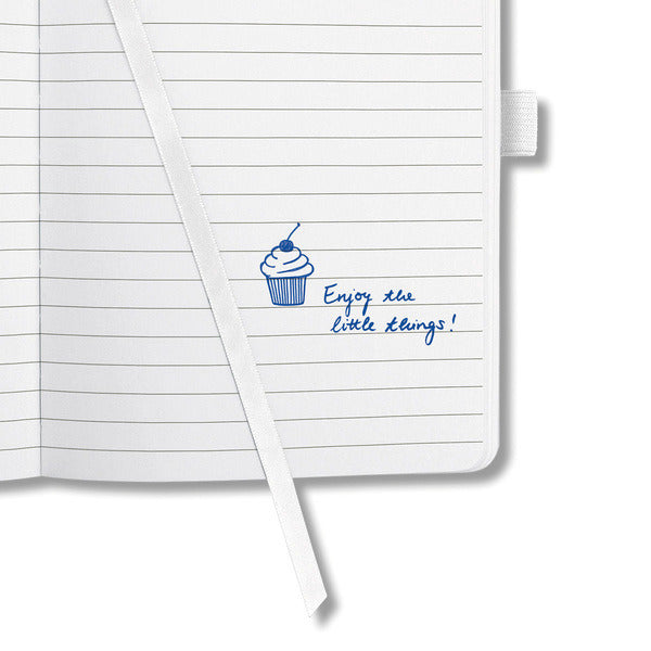 Sigel SI-JN109 Notitieboek Jolie Flair A5 Hardcover Gelinieerd Sneeuwwit