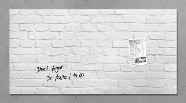 Sigel SI-GL144 Glasmagneetbord Artverum 910x460x15mm White Klinker
