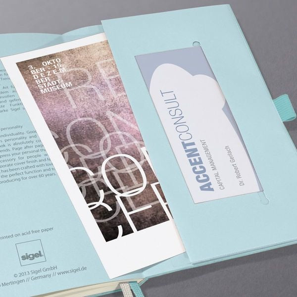 Sigel SI-CO587 Notitieboek Conceptum Look Felt A6 Blanco Softcover Lichtblauw