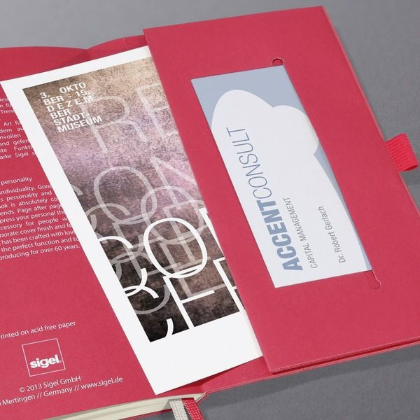 Sigel SI-CO582 Notitieboek Conceptum Look Felt A6 Blanco Softcover Rood