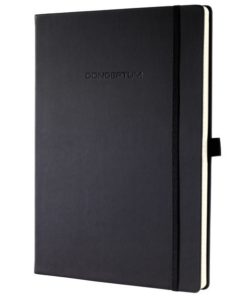 Sigel SI-CO116 Notitieboek Conceptum Pure Hardcover A4+ Zwart Gelinieerd