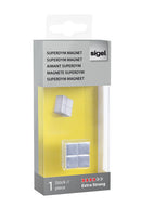 Sigel SI-GL195 Magneet Voor Glasbord 20x20x10mm Zilver Extra Sterk 1 Stuk