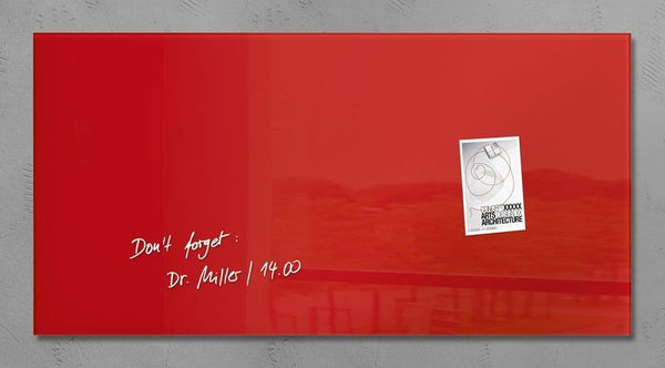 Sigel SI-GL147 Glasmagneetbord Artverum 910x460x15mm Rood