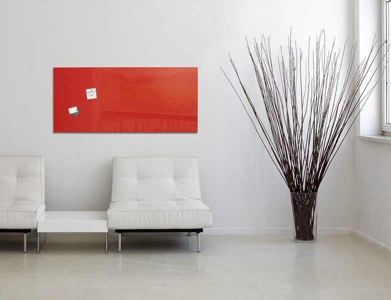 Sigel SI-GL147 Glasmagneetbord Artverum 910x460x15mm Rood