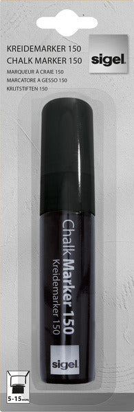 Sigel SI-GL170 Krijtmarker 5-15mm Afwasbaar Zwart
