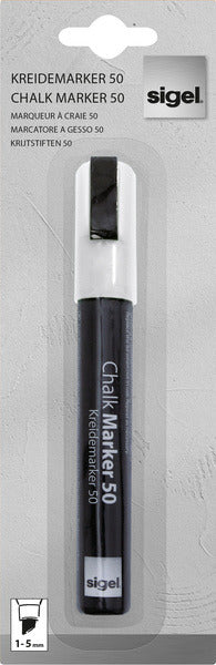 Sigel SI-GL181 Krijtmarker Beitelpunt 1-5mm Wit