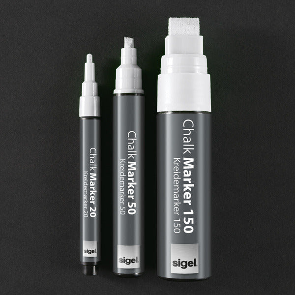 Sigel SI-GL181 Krijtmarker Beitelpunt 1-5mm Wit