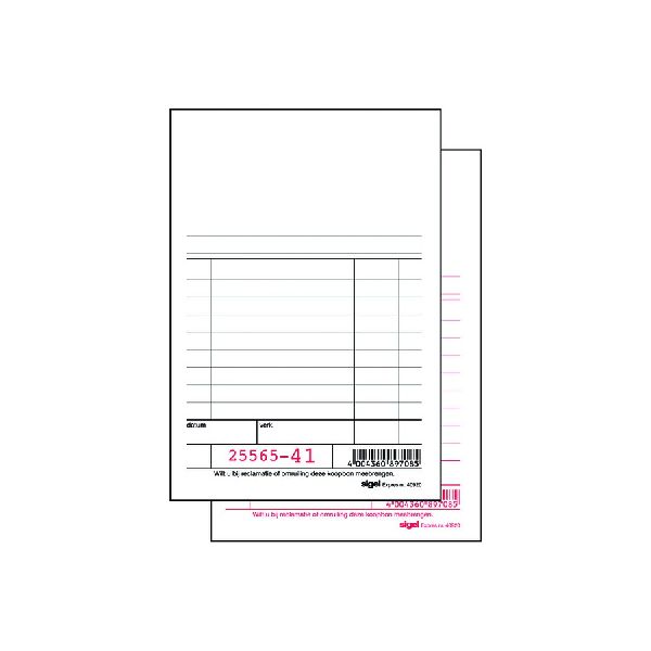 Kassablok Sigel Expres wit met carbon 150x110mm2x50 blad 10s