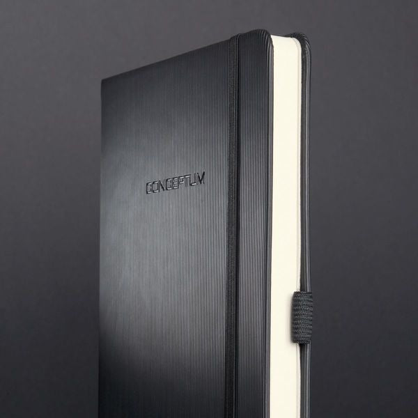 Sigel SI-CO111 Notitieboek Conceptum Pure Hardcover A4 Zwart Geruit