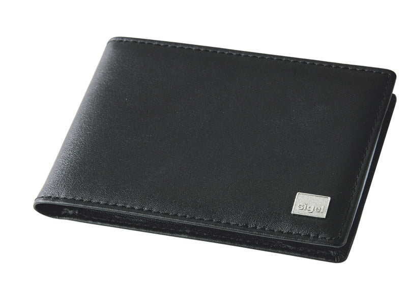 Sigel SI-VZ201 Visitekaartmap Torino Leer Zwart 90x58mm Voor 40 Kaartjes
