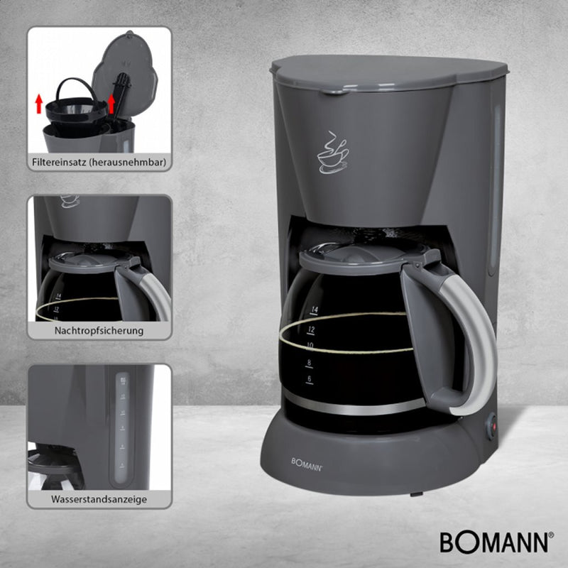 Bomann KA183CB Koffiezetapparaat Grijs