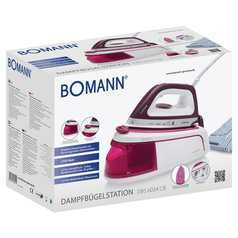Bomann DBS 6034 CB Stoomgenerator 1.2L Paars/Wit