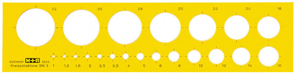 M&ouml;bius &amp; Ruppert MR-85030670 Cirkelsjabloon Geel