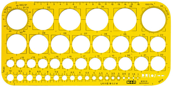 M&ouml;bius &amp; Ruppert MR-85230670 Cirkelsjabloon Geel