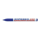 Schneider permanent marker 240 ronde punt blauw 10st.