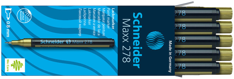 Schneider Lakmarker Maxx 278 0,8mm Goud 10 Stuks