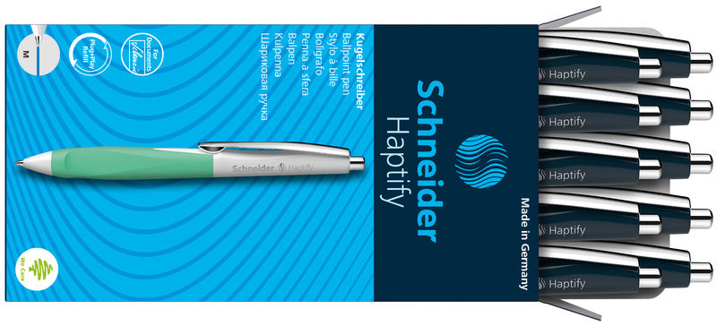 Schneider S-135323 Balpen Haptify Blauw/donkerblauw Omhulsel, Blauwschrijvend